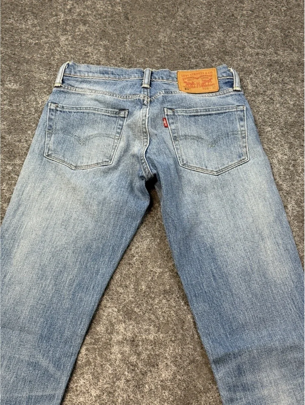 Levi’s 511 Men’s Slim Fit Jeans 28x32 Light Wash Blue Denim White Oak Cone Denim